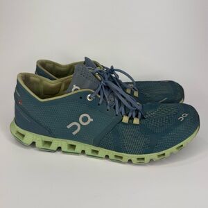 On Cloud X 1.0 Women's Storm Willow Blue Green Running Shoes Size 10 Comfort